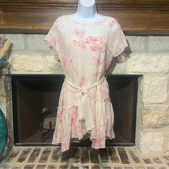 All Saints Sara Verity Sheer Asymmetrical Dress - Picture 2 of 15